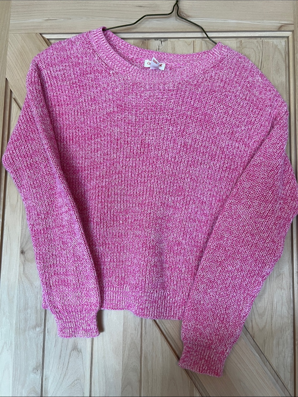 Cat & Jack Pink Marled Crewneck Sweater